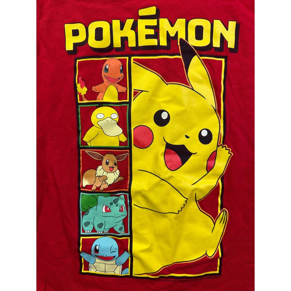 Old Navy Pokemon Pikachu‎ Graphic Tee Red Kids XL 14-16 Squirtle Bulbasaur Eevee